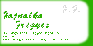 hajnalka frigyes business card